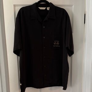 Cubavera Black Short-Sleeve Button-Up Shirt